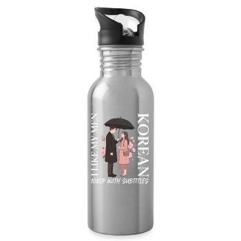 K-Drama Produits dérivés Coréens K-Pop Drame - Gourde avec paille intégrée - argent clair - Droite
