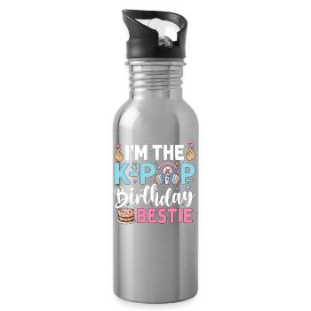I'm The K-Pop Birthday Beast - Water bottle with straw - silver - Right