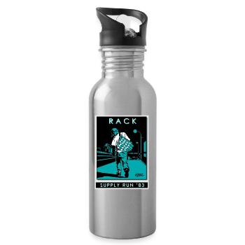 Rack Supply Run '83 - Trinkflasche mit integriertem Trinkhalm - Lightsilver - Rechts