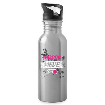 Muddy Mode on Schlammlauf Mud Run Muddy Race - Water bottle with straw - silver - Right