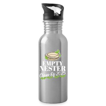 Empty-Nest-Syndrom Sohn Highschool-Absolvent Leer - Trinkflasche mit integriertem Trinkhalm - Lightsilver - Rechts