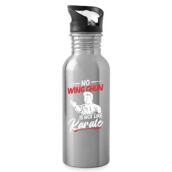  Wing Chun Instructor Training Martial Arts Wing - Water bottle with straw - silver - Right
