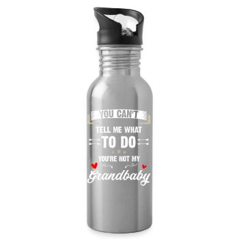 T-shirt slogan Petit-bébé Sass - Gourde avec paille intégrée - argent clair - Droite