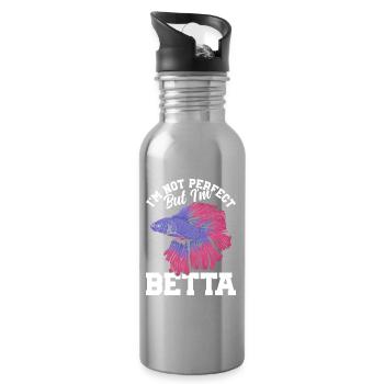  Siamese Fighting Fish I'm not perfect but I'm - Water bottle with straw - silver - Right
