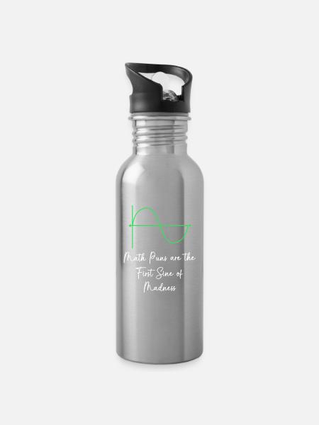 Mathematiker Mathe mathematisch Mathematik - Trinkflasche mit integriertem Trinkhalm - Lightsilver