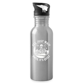 Lehrer Humor Design für genervte Lehrer - Trinkflasche mit integriertem Trinkhalm - Lightsilver - Rechts