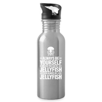 Papagei Sprüche Papagei Lustiges Papagei Geschenk  - Trinkflasche mit integriertem Trinkhalm - Lightsilver - Rechts