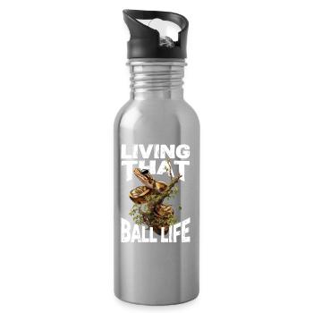 King Python Snakes Lover Terrarium Python - Water bottle with straw - silver - Right
