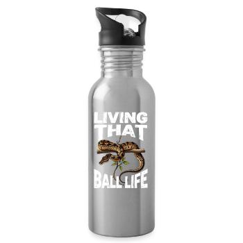 King Python Snakes Lover Terrarium Python - Water bottle with straw - silver - Right