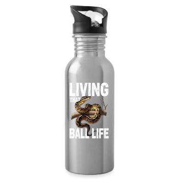King Python Snakes Lover Terrarium Python - Water bottle with straw - silver - Right