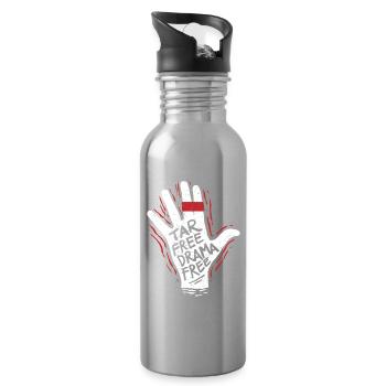 Nichtraucher Ex Raucher Tar Free Drama Free - Trinkflasche mit integriertem Trinkhalm - Lightsilver - Rechts
