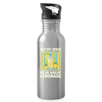 Jésus fait de la limonade – shaker coloré - Gourde avec paille intégrée - argent clair - Droite