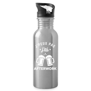 afterwork - Gourde avec paille intégrée - argent clair - Droite