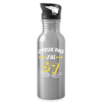 J'peux Pas J'ai 67 Six Seven - Gourde avec paille intégrée - argent clair - Droite