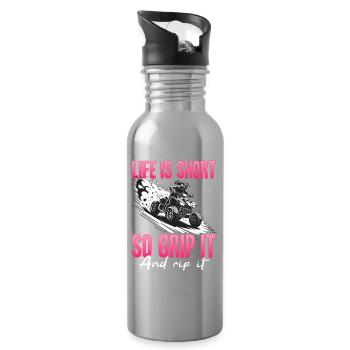 Quad ATV Femme Fille Quad Quad - Gourde avec paille intégrée - argent clair - Droite