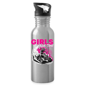 Quad ATV Femme Fille Quad Quad - Gourde avec paille intégrée - argent clair - Droite