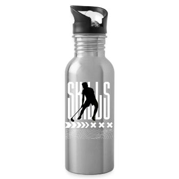 Skills  Floorball - Water bottle with straw - silver - Right