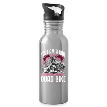 Quad ATV Femme Fille Quad Quad - Gourde avec paille intégrée - argent clair - Droite