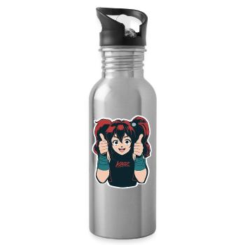 Kaoz Cheer Avatar - Water bottle with straw - silver - Right