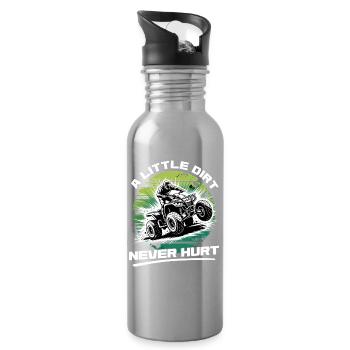 Quad ATV Boy Men Four Wheeler - Trinkflasche mit integriertem Trinkhalm - Lightsilver - Rechts