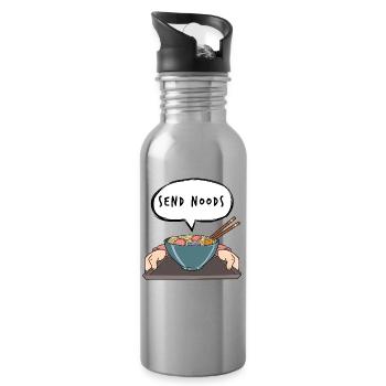 Send Noods Asiatische Nudeln Cartoon Bowl Pho - Trinkflasche mit integriertem Trinkhalm - Lightsilver - Rechts