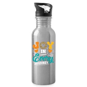 Gifts for ESE Teachers - Water bottle with straw - silver - Right