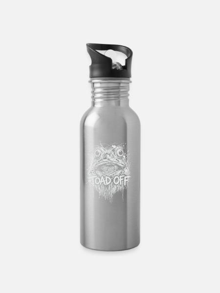 Toad Off Internet Meme Frog - Trinkflasche mit integriertem Trinkhalm - Lightsilver