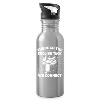 Hobby Horse Rider English Track We Connect - Water bottle with straw - silver - Right