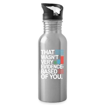 That Wasn't Evidence-Based Medicine Lab Nerd Doctor - Water bottle with straw - silver - Right
