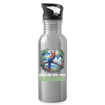 Macaw's Era - Water bottle with straw - silver - Right