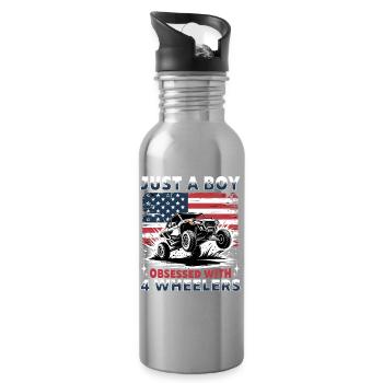 UTV Tout-Terrain Boy Men 4 Wheels Side by Side - Gourde avec paille intégrée - argent clair - Droite