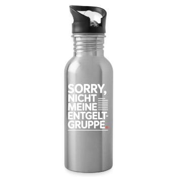 Sorry Nicht Meine Entgeltgruppe Beamte TVöD Büro - Trinkflasche mit integriertem Trinkhalm - Lightsilver - Rechts
