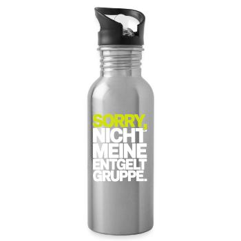 Sorry Nicht Meine Entgeltgruppe Beamte TVöD Büro - Trinkflasche mit integriertem Trinkhalm - Lightsilver - Rechts