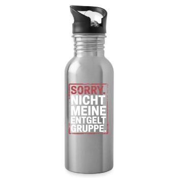 Sorry Nicht Meine Entgeltgruppe Beamte TVöD Büro - Trinkflasche mit integriertem Trinkhalm - Lightsilver - Rechts