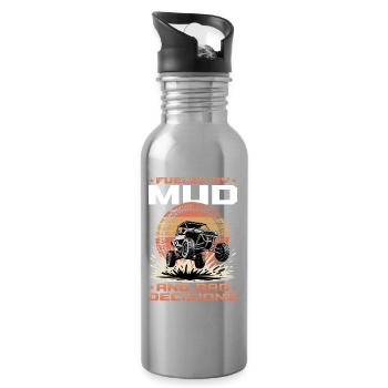 UTV Off Road 4 Wheeler Side by side - Water bottle with straw - silver - Right