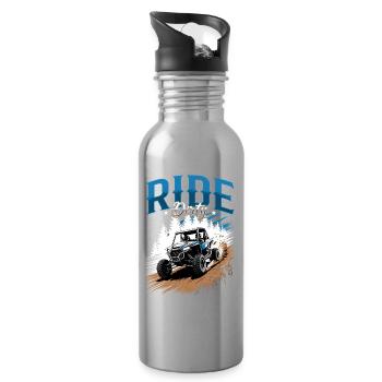 UTV Off Road 4 Wheeler Side by side - Water bottle with straw - silver - Right