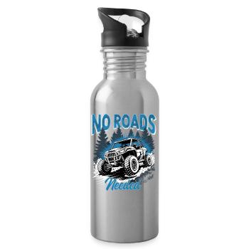 UTV Off Road 4 Wheeler Side by side - Water bottle with straw - silver - Right