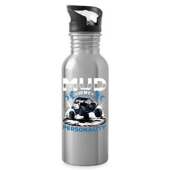UTV Off Road 4 Wheeler Side by side - Water bottle with straw - silver - Right