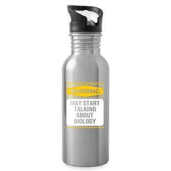 Strukturformel Molekül - Trinkflasche mit integriertem Trinkhalm - Lightsilver - Rechts