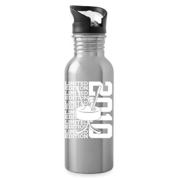 LIMITED EDITION 2010 EISHOCKEY 16. GEBURTSTAG - Water bottle with straw - silver - Right