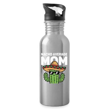 Nacho Maman Moyenne Drôle Cinco de Mayo - Gourde avec paille intégrée - argent clair - Droite