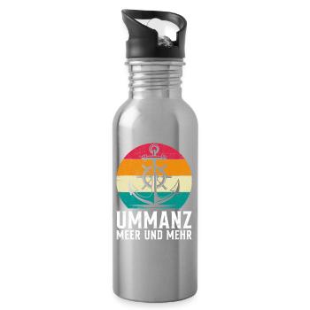 Ostsee Urlaub MEER UND MEHR Lustiges - Trinkflasche mit integriertem Trinkhalm - Lightsilver - Rechts