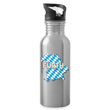 Fürth Stadt in Bayern Deutschland Vintage Souvenir - Trinkflasche mit integriertem Trinkhalm - Lightsilver - Rechts