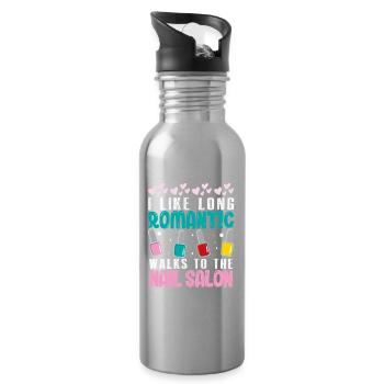 Nail Designer Nail Designer Cosmetics Nail Salon - Water bottle with straw - silver - Right