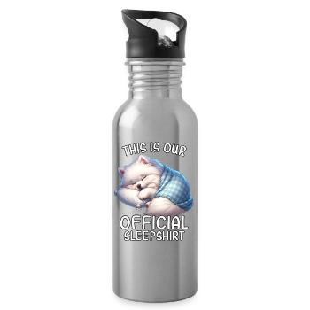 Lustiges Spitz Schlafshirt - Trinkflasche mit integriertem Trinkhalm - Lightsilver - Rechts