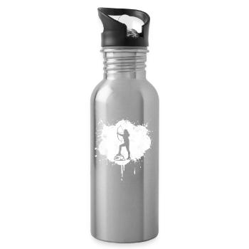 Bogenschütze Skizze - Trinkflasche mit integriertem Trinkhalm - Lightsilver - Rechts