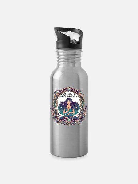 Maybe Its Woo-woo Maybe Its Quantum Physics Woman - Water bottle with straw - silver