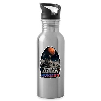 Lass Uns Zum Mars Gehen. Mars-erkundungsmission - Trinkflasche mit integriertem Trinkhalm - Lightsilver - Rechts