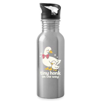 Tiny Honk - Trinkflasche mit integriertem Trinkhalm - Lightsilver - Rechts