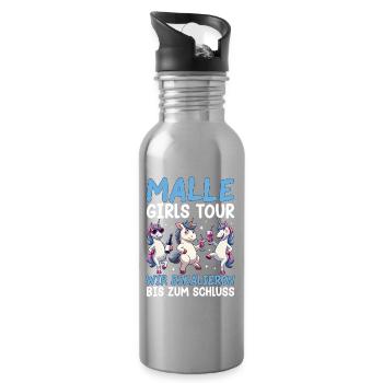 Damen Malle Girls Tour - Trinkflasche mit integriertem Trinkhalm - Lightsilver - Rechts
